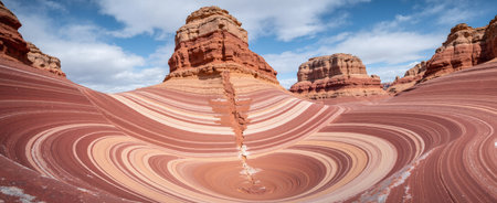 The Wave Formations in Capitol Reef National Park, United States of Americaの素材