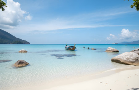 Tropical beach in Koh Lipe, Satun province Thailandの素材