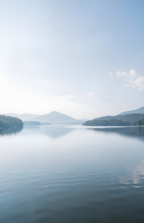 Landscape view of Loch Lomond, Scotland, UK.の素材
