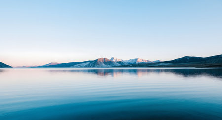 Mountains reflected in Lake Tekapo, South Island, New Zealandの素材