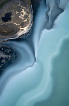 Abstract image of the sea from a bird's-eye view.の素材