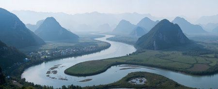 Panoramic view of Liptovska Mara, Slovakiaの素材