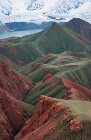 Mountain landscape in the Himalayas, Ladakh, Indiaの素材