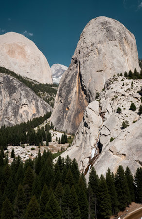 Yosemite National Park, California, USA. Half Dome and Yosemite Valley.の素材