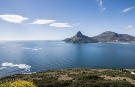 View of Cape Town and Table Mountain from Table Mountain, South Africaの素材