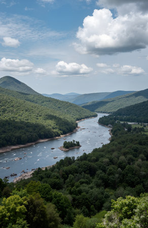 Landscape of the Dniester River in Ukraine, Europeの素材
