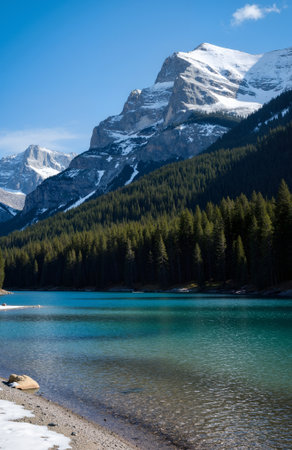 Beautiful Lake Louise in Banff National Park, Alberta, Canadaの素材