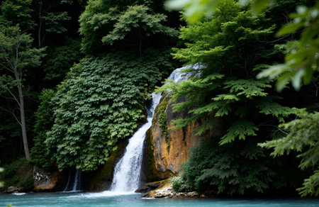 Waterfall in Plitvice Lakes National Park,Croatiaの素材