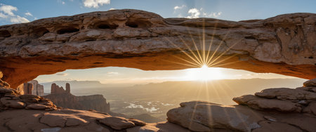 Mesa Arch in Canyonlands National Park, Utah, USA.の素材