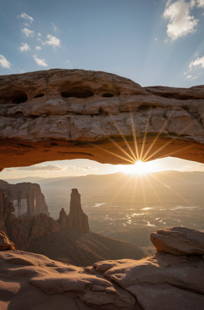 Sunset in Arches National Park, Moab, Utah, USAの素材