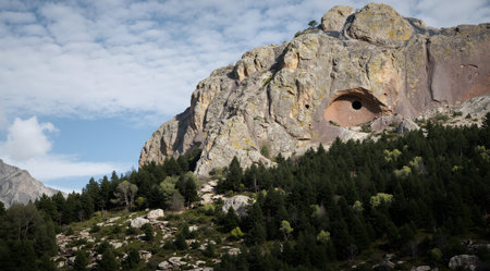 Cave in the mountains of Castellammare del Golfoの素材