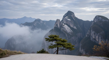 Mount Huangshan, Anhui Province, China. Scenery of Huangshan is one of the most beautiful places in China.の素材