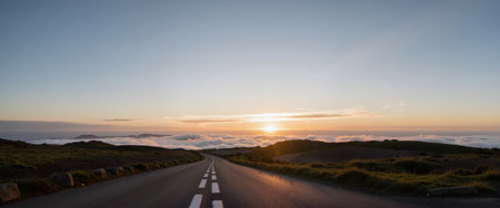 Panoramic view of the road on the island of Madeiraの素材