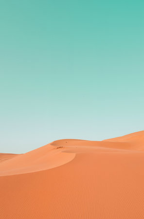 Sand dunes in the Sahara Desert, Merzouga, Moroccoの素材