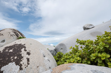 Beautiful granite rocks on the island of Similan, Thailand.の素材