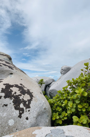 Boulders on the island of Koh Samui, Thailand.の素材