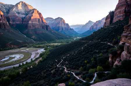 Zion National Park is an American national park located in southwestern Utah near the town of Springdale.の素材