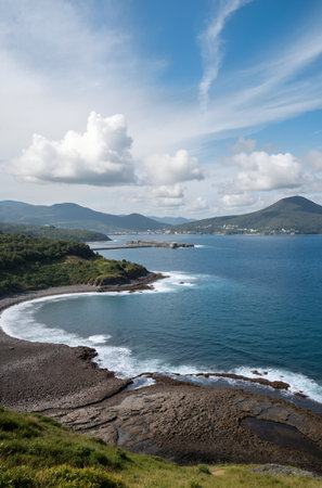 Coast of the island of Sao Miguel, Azores, Portugalの素材