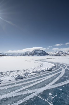 Beautiful mountain lake in the Altai Mountains, Siberia, Russiaの素材