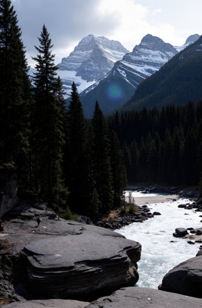 Canadian Rockies, Banff National Park, Alberta, Canada, in the summerの素材