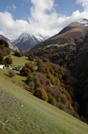 Autumn landscape in the Pyrenees, Andorra.の素材