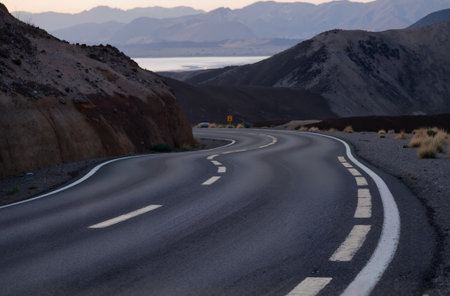 Road in Death Valley National Park, California, United States of Americaの素材