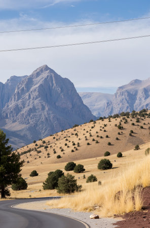 Mountain landscape in the Sierra Nevada, California, United States.の素材