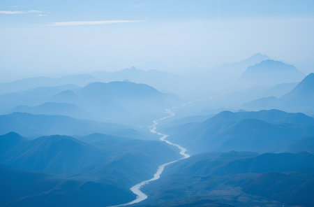 Beautiful landscape of mountains and sea in Tibet, China, Asiaの素材
