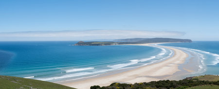 Panoramic view of the beach at Ardara, County Donegal - Irelandの素材