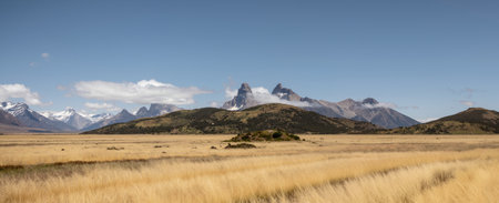 Panoramic view of Torres del Paine National Park, Chileの素材