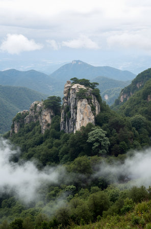 Mountains in the clouds. Crimea, Ukraine, Europe. Beauty world.の素材