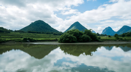 Landscape scenery view of the yuntai mountain natural park in Taiwanの素材