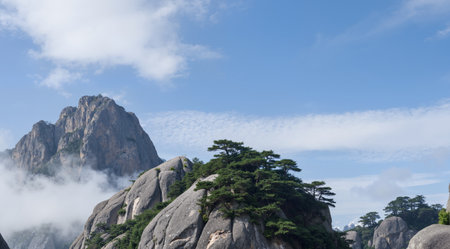 Mount Huangshan, the highest peak in the world, Chinaの素材