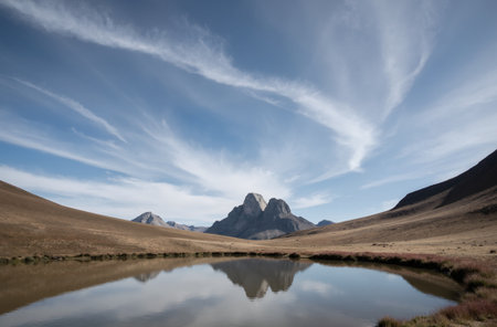 Mountain landscape in Torres del Paine National Park, Patagonia, Chileの素材