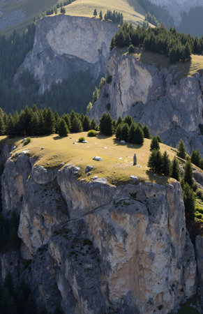 Mountain landscape in Dolomites, Italy. View from the topの素材