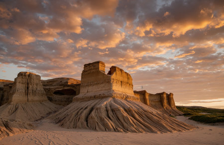 The Badlands National Park in South Dakota, United States of Americaの素材
