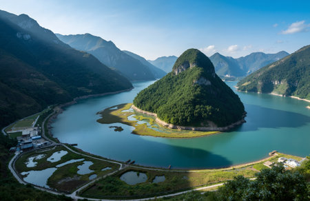 China Guilin Yangshuo Guilin scenic natural sceneryの素材