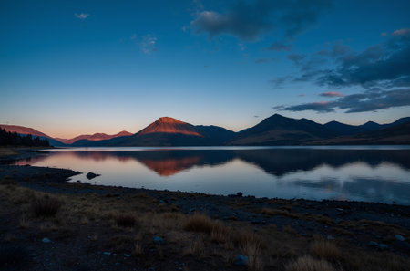 Lake Tekapo at sunrise, Canterbury, South Island, New Zealandの素材