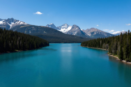Emerald Lake in Banff National Park, Alberta, Canada.の素材