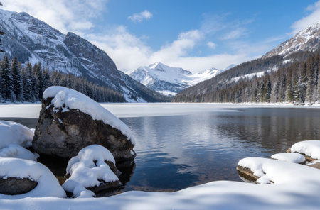Lake Louise in Banff National Park, Alberta, Canada. Panoramic imageの素材