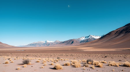 Panoramic view of the Atacama desert, Chile.の素材