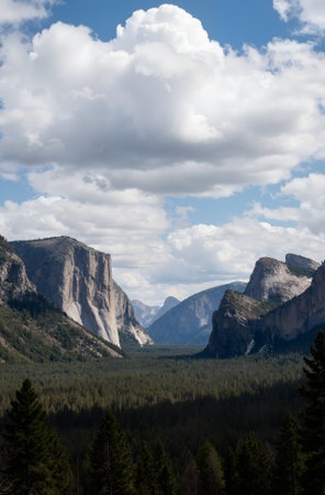 Mountain landscape with clouds in the sky. Caucasus, Georgia.の素材