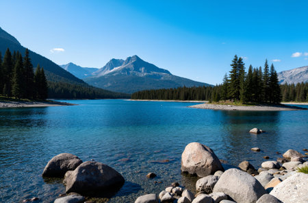 Lake Louise, Banff National Park, Alberta, Canada in summerの素材