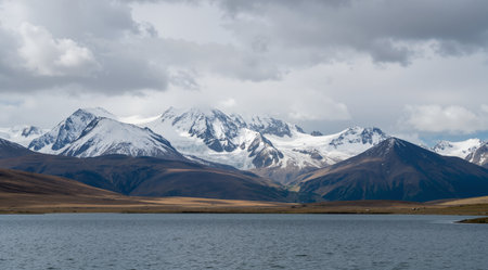 Landscape of Lake Tekapo and Mount Cook in Canterbury, New Zealandの素材