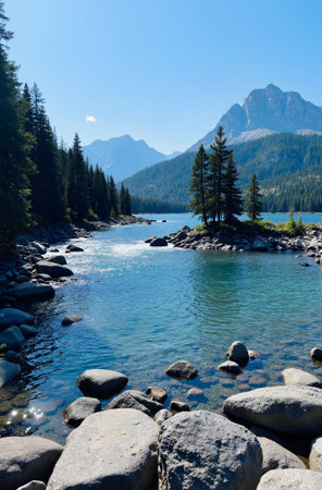 Lake Louise, Banff National Park, Alberta, Canada in summerの素材