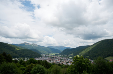 Panoramic view of the city of Heidelberg, Germanyの素材