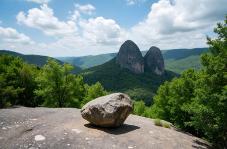 Mountain landscape. Rock in the mountains. Crimea. Ukraine.の素材