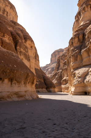 Canyon in the Judean Desert in Israel. Landscape.の素材