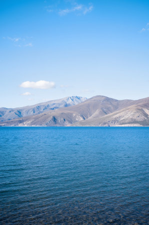 Landscape view of Pangong Lake, Ladakh, Indiaの素材