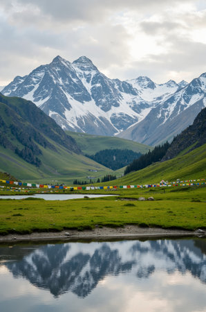 Tien Shan mountains, Kyrgyzstan, Dzhuku Valleyの素材